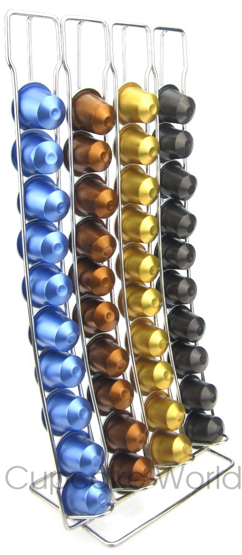 MODERN SLIDE IN COFFEE CAPSULE RACK STAND FOR 40 NESPRESSO POD